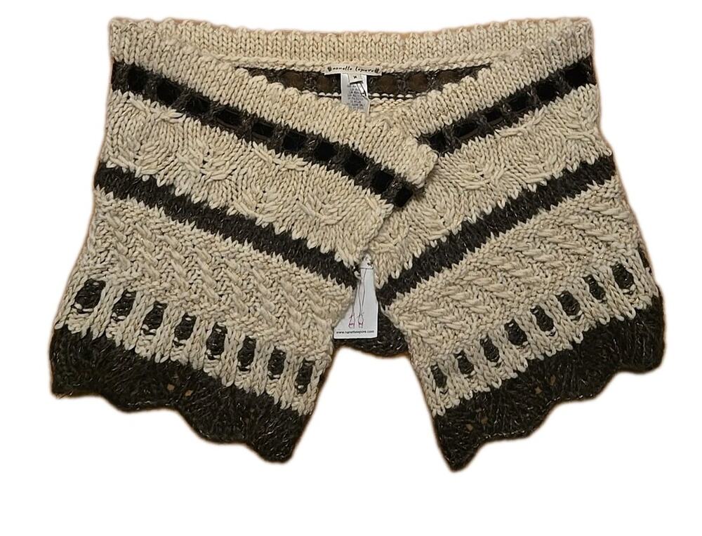 Women's Nanette Lepore Cable Knit Sweater Cape Wool Blend New With Tags